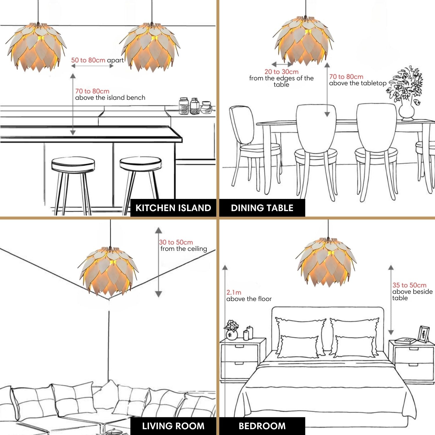 Water-Lily-Wooden-Pendant-Light-Hanging-Guide