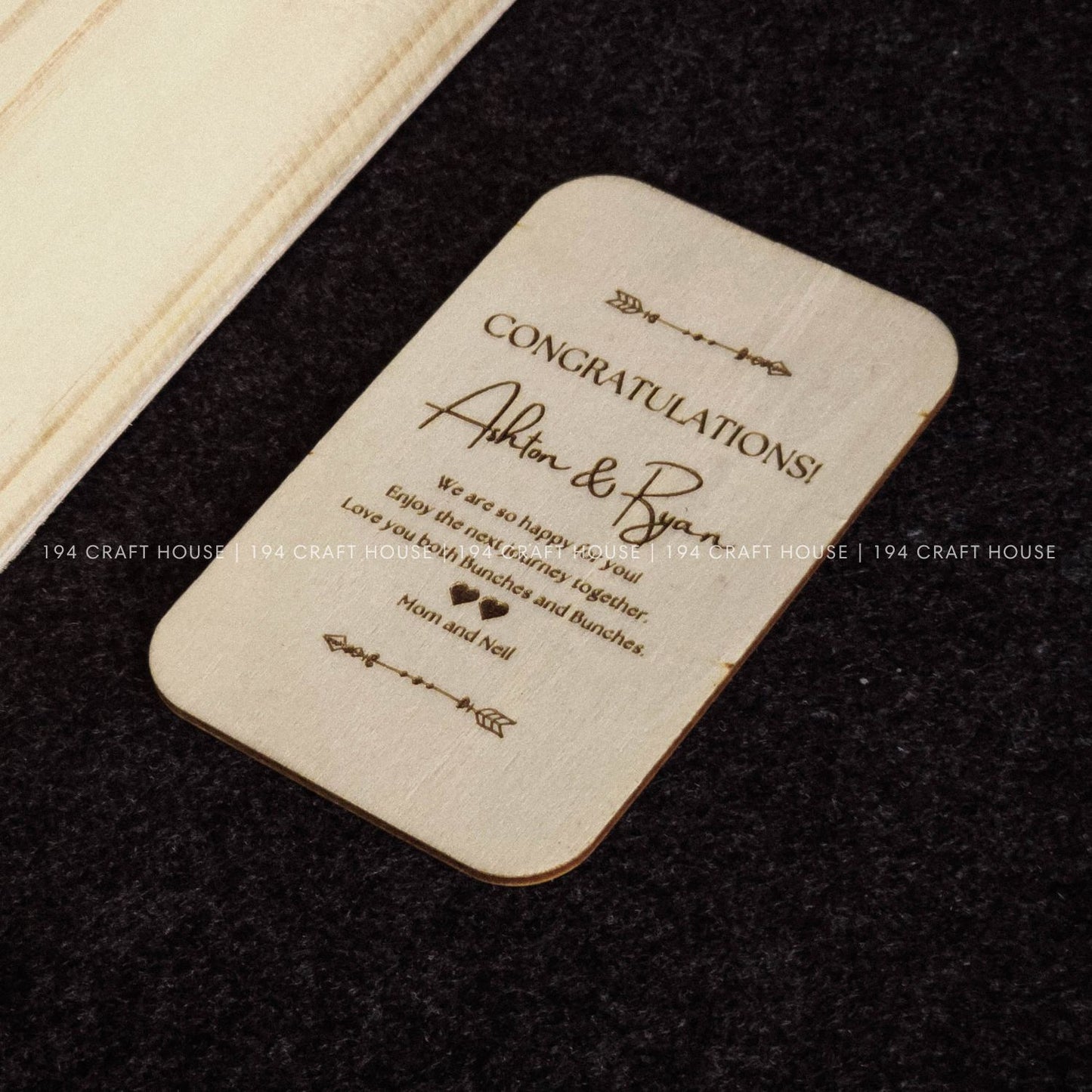 Personalized Wooden Gift Card