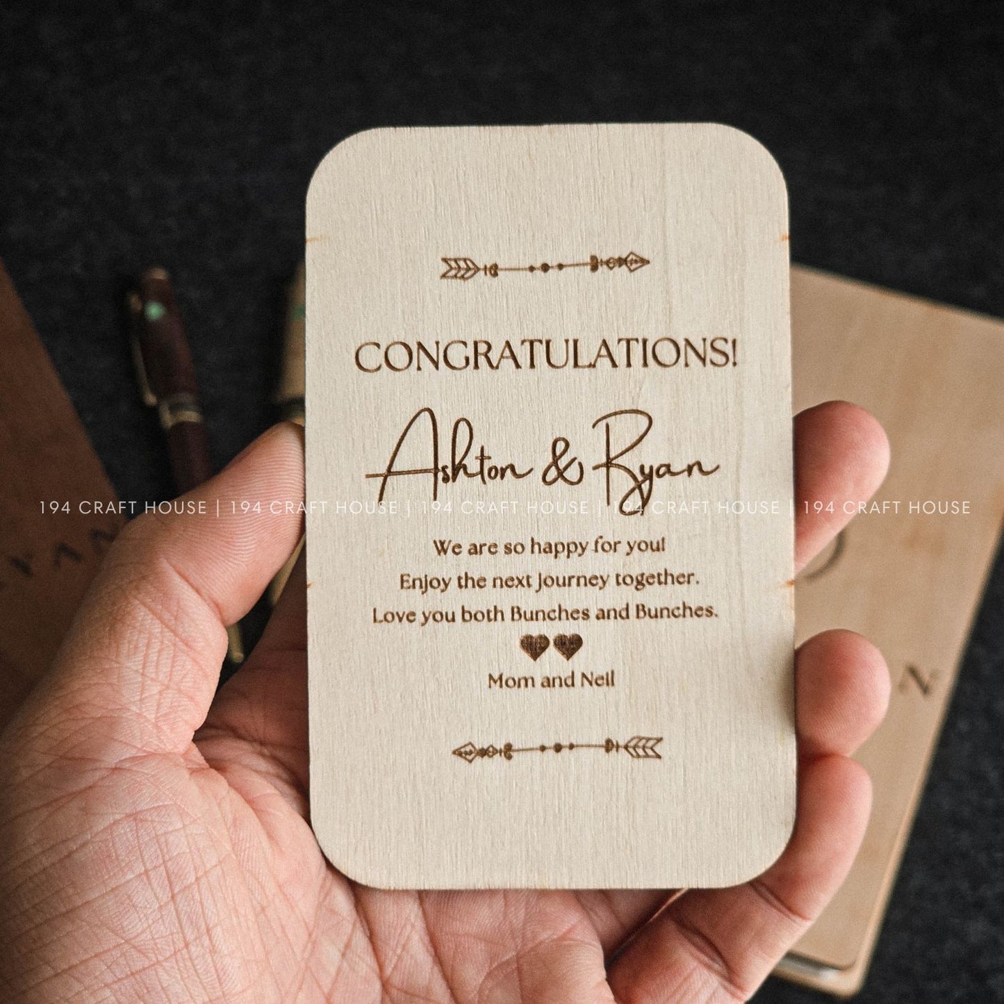 Personalized Wooden Gift Card