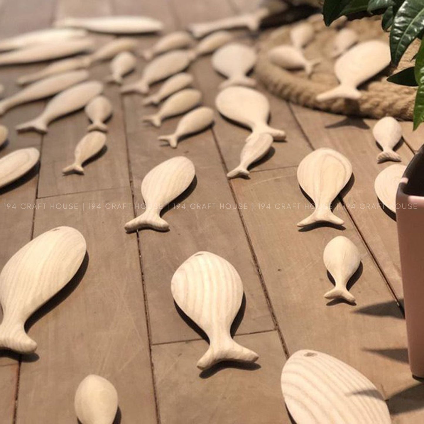 3D Unfinished Wooden Fish For Wall Hanging Decor, Blank Fish Cutout For DIY Craft Projects, 3D Wood Fish Toy For Hand Painted Creative Kid Art Gift