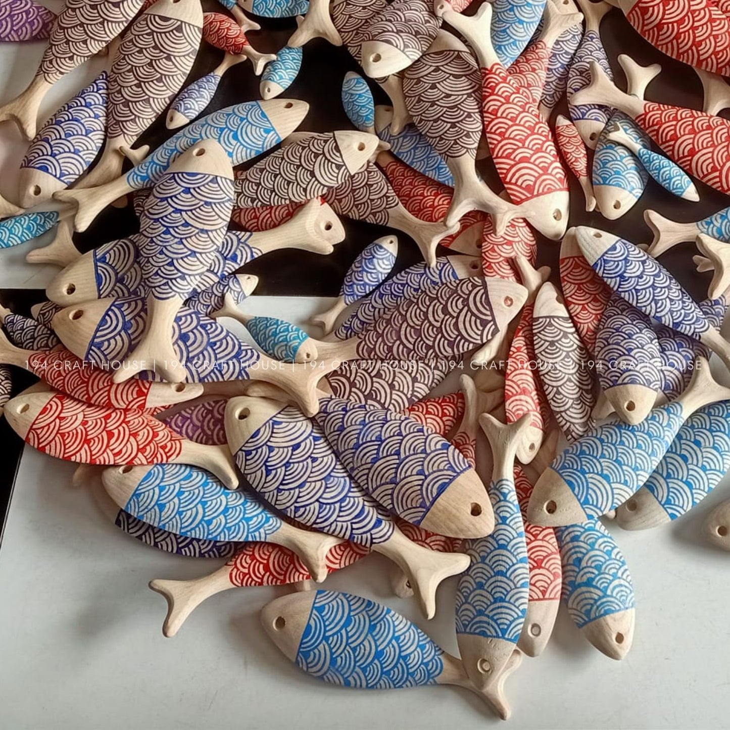 3D Unfinished Wooden Fish For Wall Hanging Decor, Blank Fish Cutout For DIY Craft Projects, 3D Wood Fish Toy For Hand Painted Creative Kid Art Gift