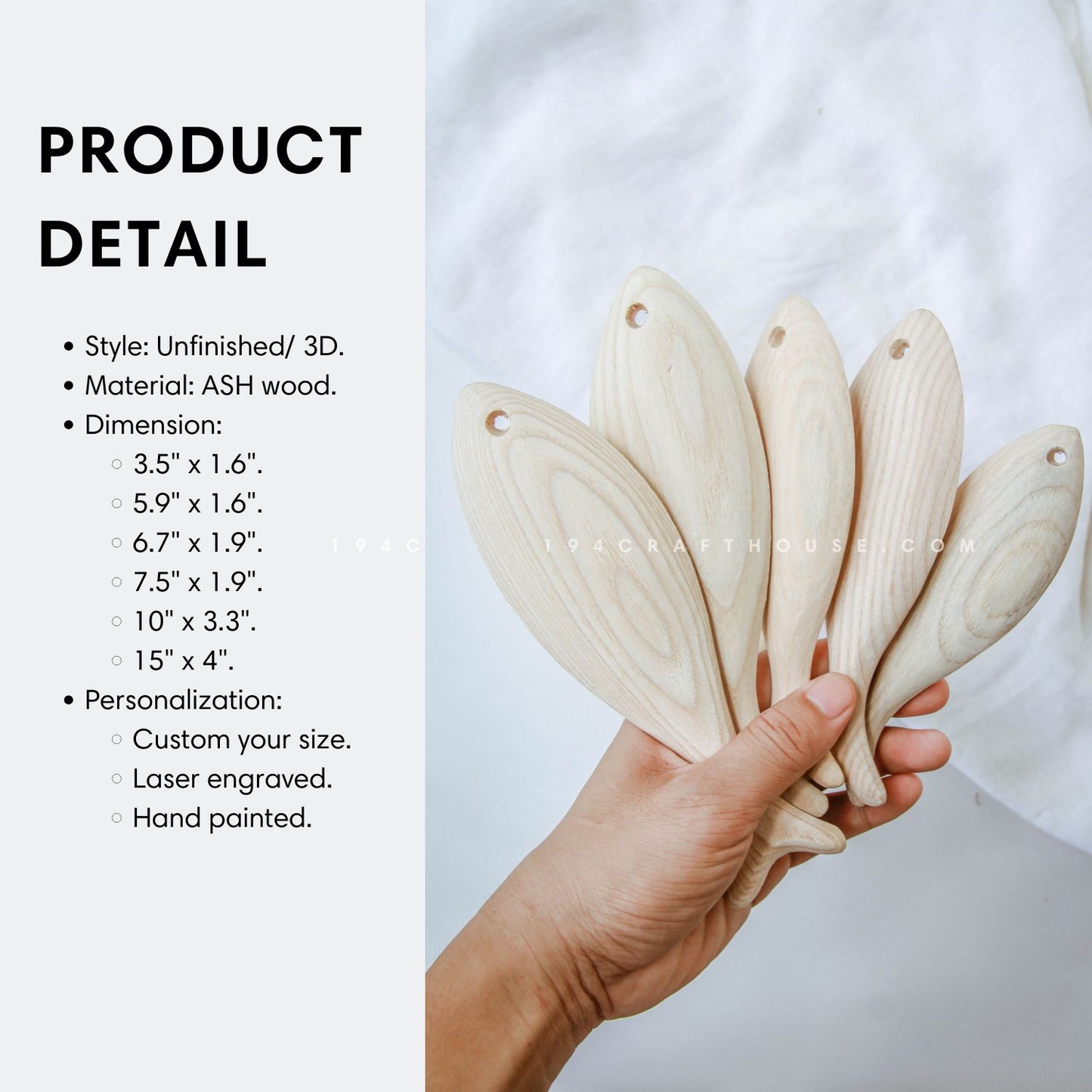 3D Unfinished Wooden Fish For Wall Hanging Decor, Blank Fish Cutout For DIY Craft Projects, 3D Wood Fish Toy For Hand Painted Creative Kid Art Gift