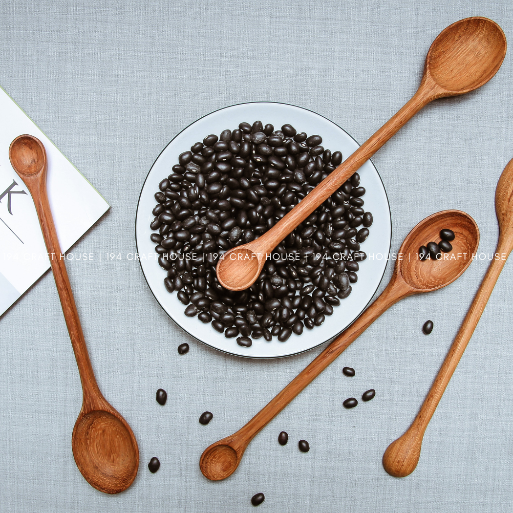 2 Head Condiment Wooden Spoon - Kitchen Cooking Utensils