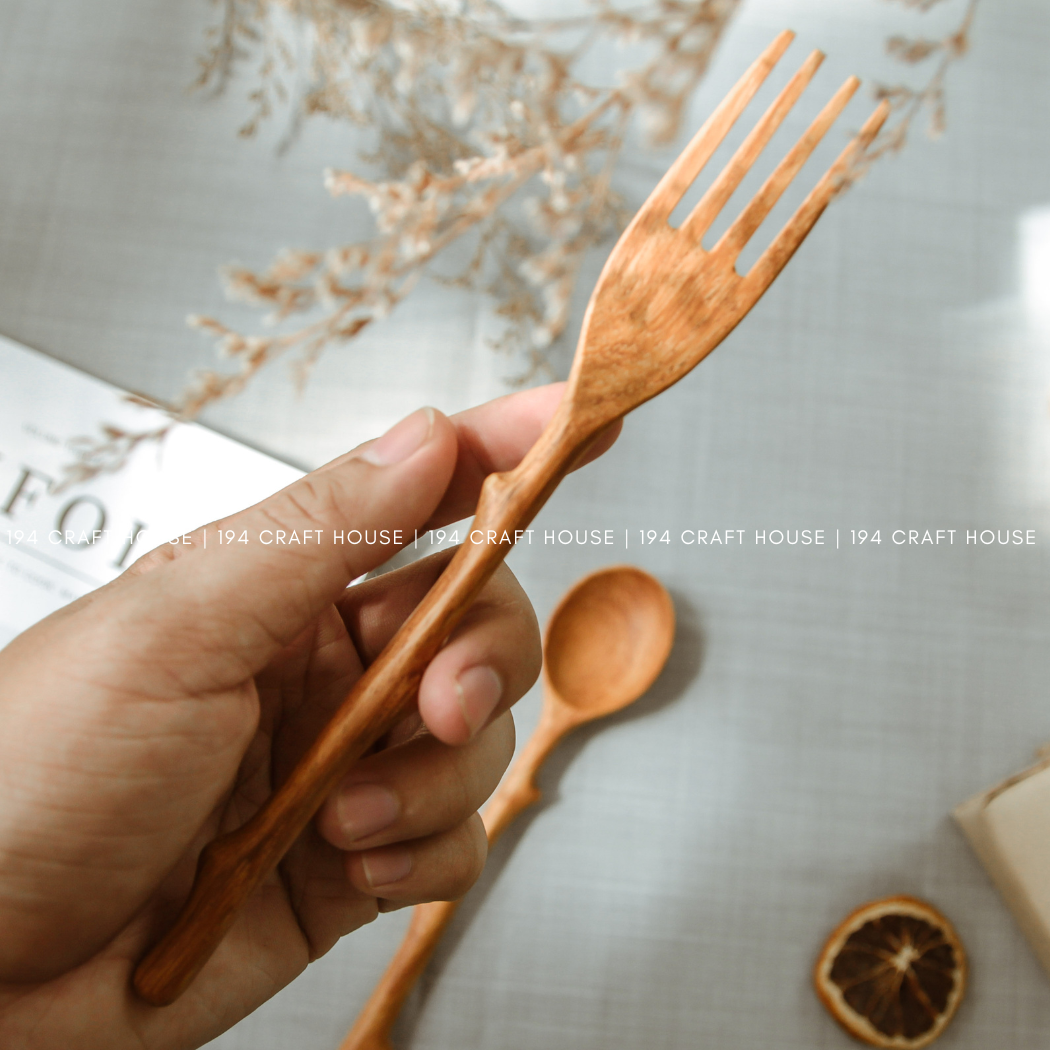 Handcrafted Branch Handle Wooden Forks