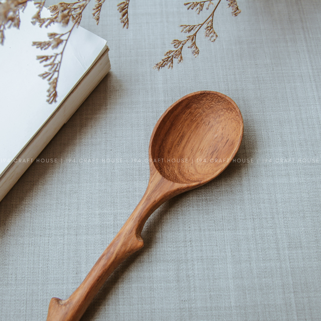 Handcrafted Branch Handle Wooden Serving Spoon