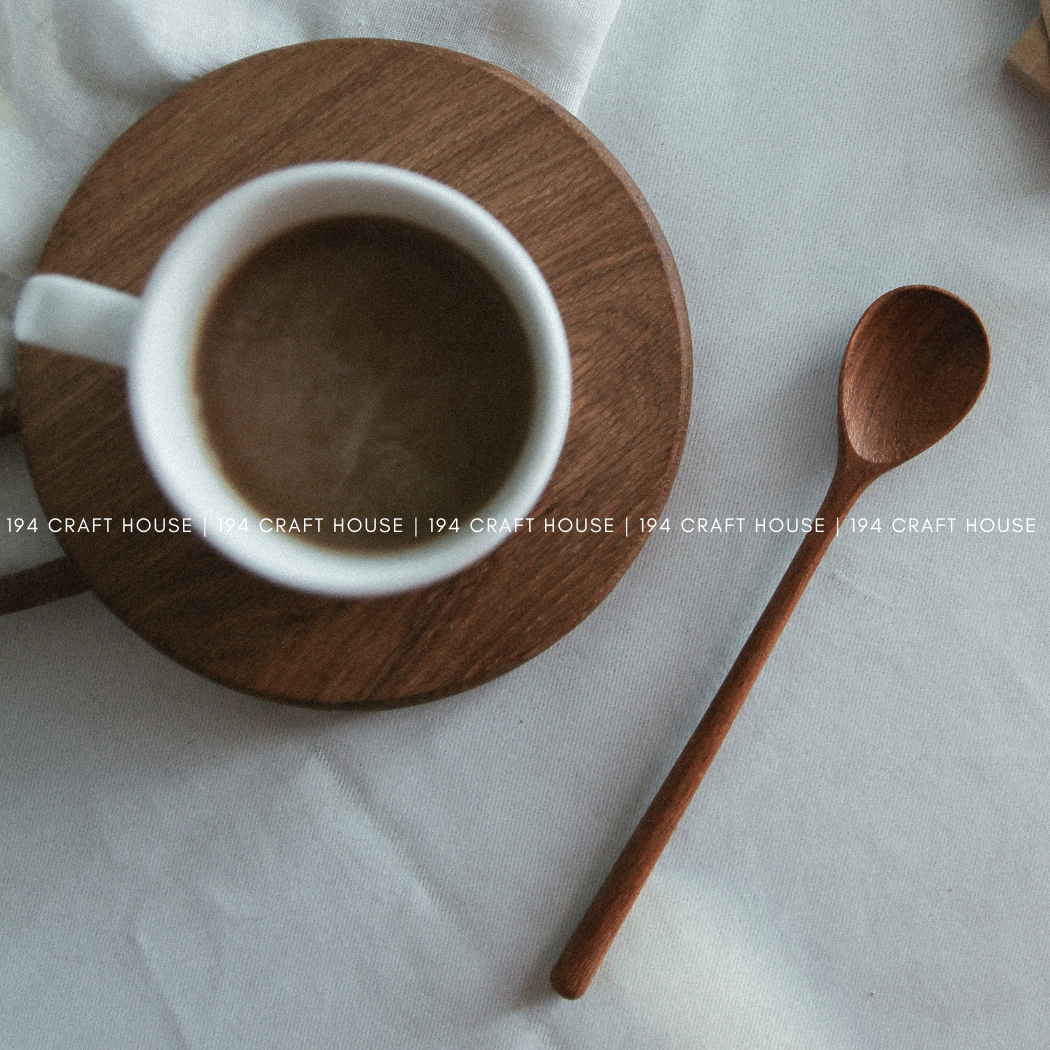 Handcrafted Rustic Wooden Spoon for Stirring and Serving