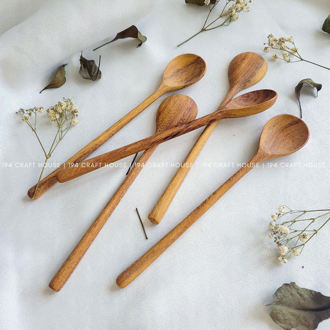 Handcrafted Rustic Wooden Spoon for Stirring and Serving