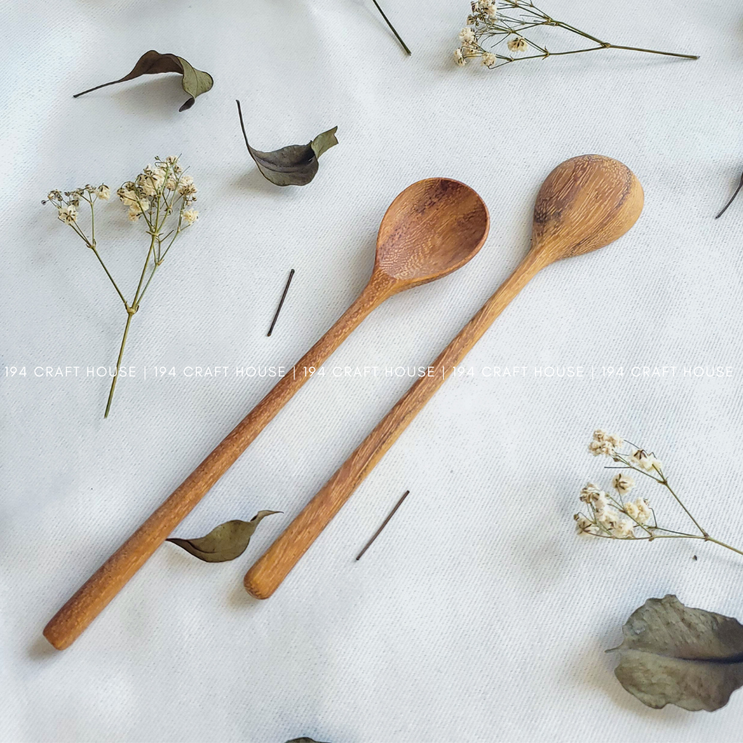 Handcrafted Rustic Wooden Spoon for Stirring and Serving