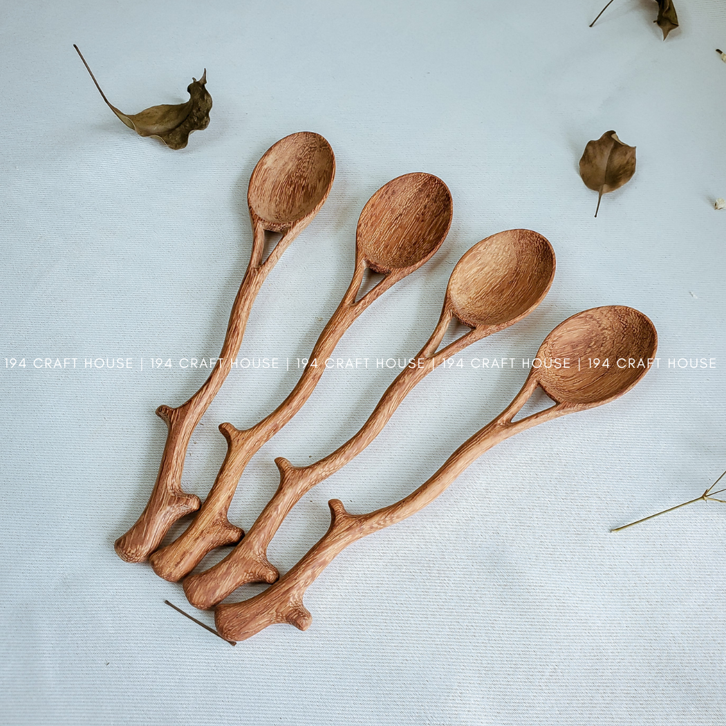 Handcrafted Branch Tree Wooden Spoon - Kitchen Utensils