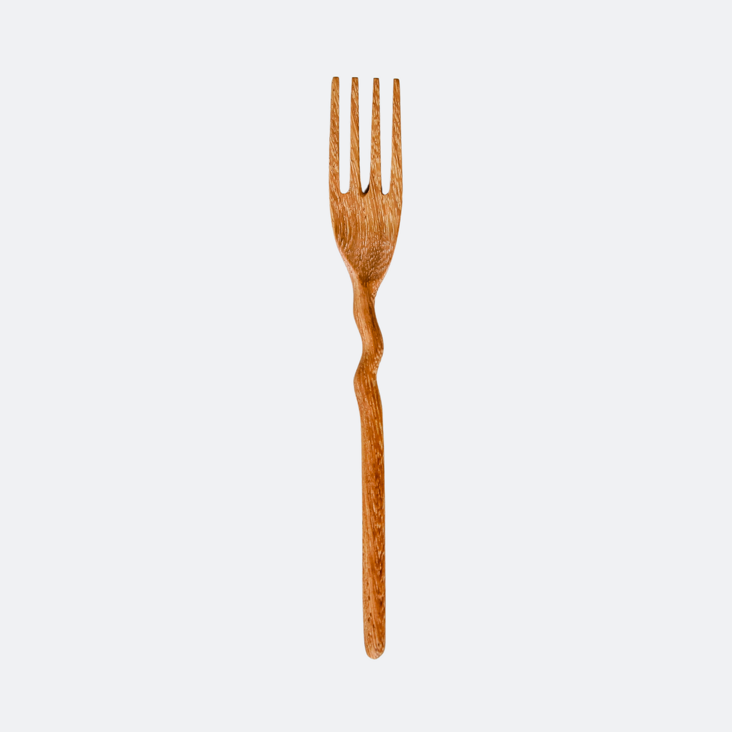 Handcrafted Wiggle Handle Wooden Fork - Serving Utensil