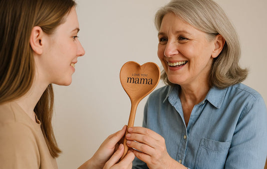 Wooden Heart Spoon Personalized Gift for Mom
