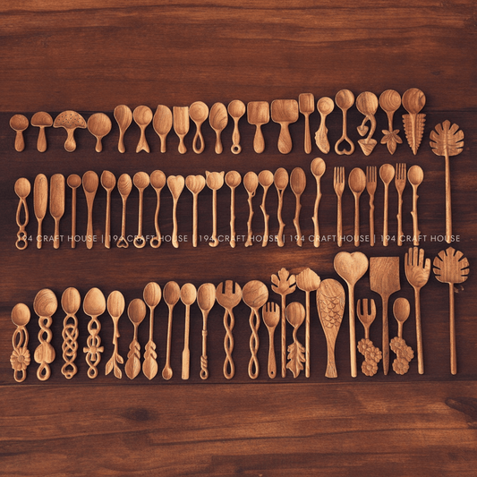 194+ Handcrafted Wooden Spoon and Fork Collection of 194 Craft House