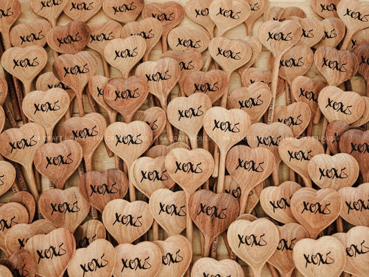Custom Engraved Wooden Heart Spoon: Personalized Mother's Day Gift for Mom