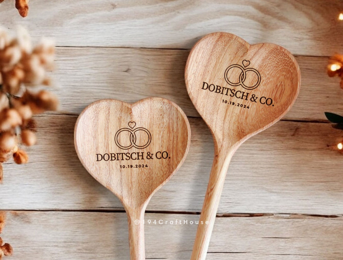 Wooden Heart Spoon Wedding Favors