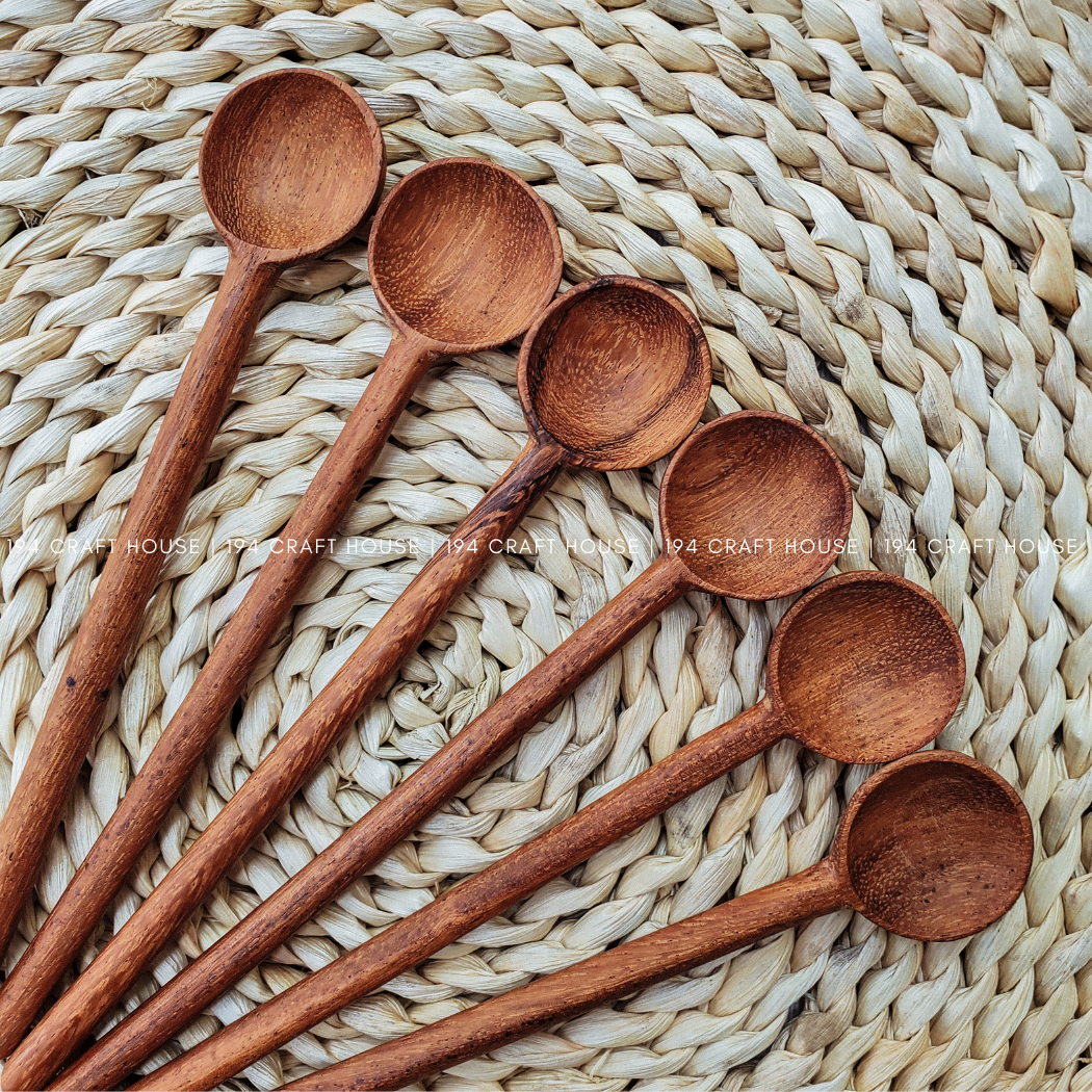 Hand Carved Wooden Coffee Stirring Spoon - Kitchen Serving Utensils