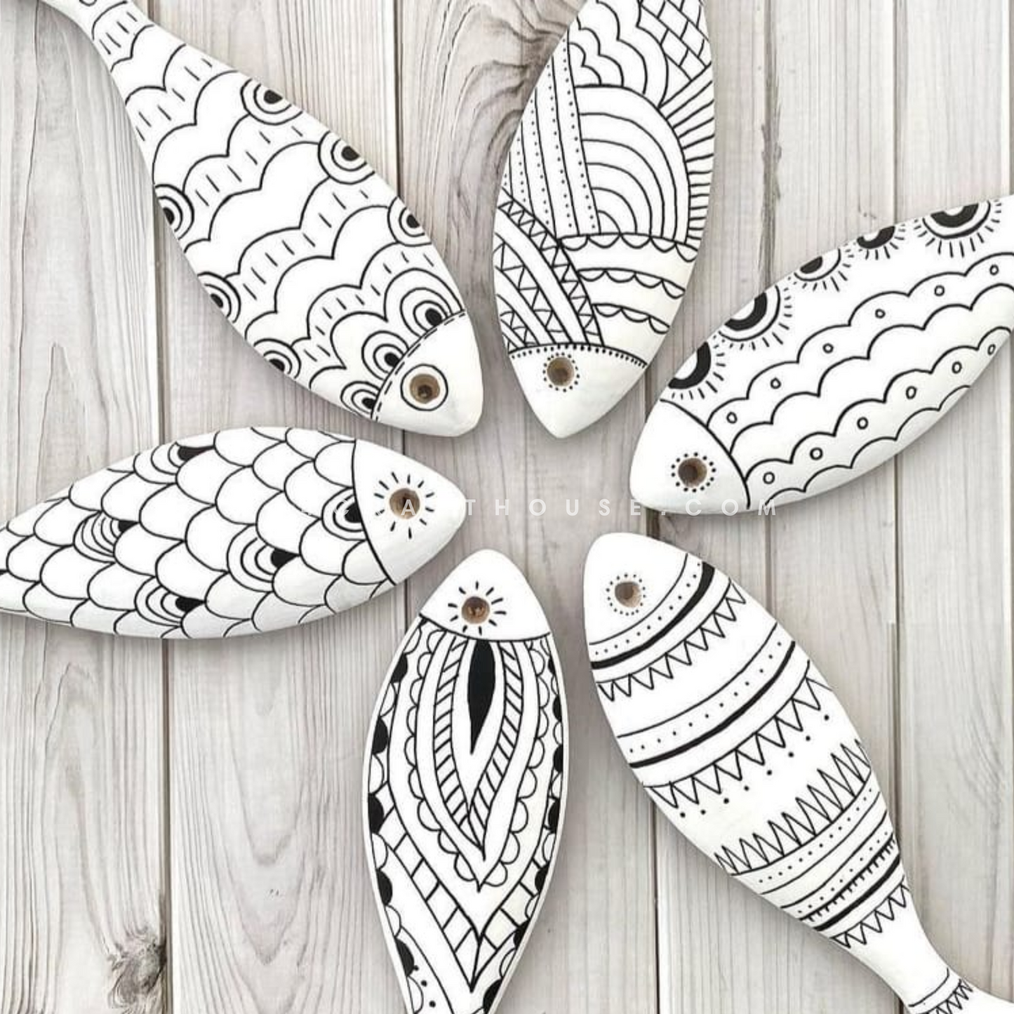 3D Unfinished Wooden Fish For DIY Craft Projects