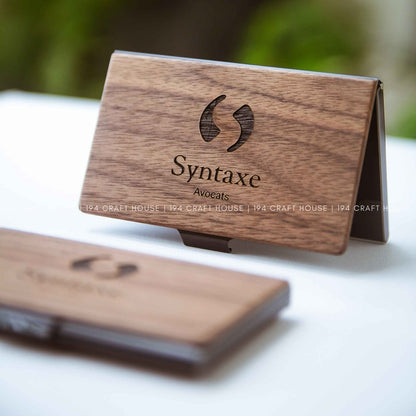 Customize Engraved Wooden Business Card Cases/Holders