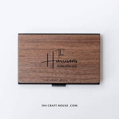 Customize Engraved Wooden Business Card Cases/Holders