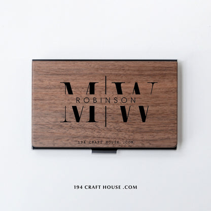 Customize Brand Name Wooden Business Card Holders