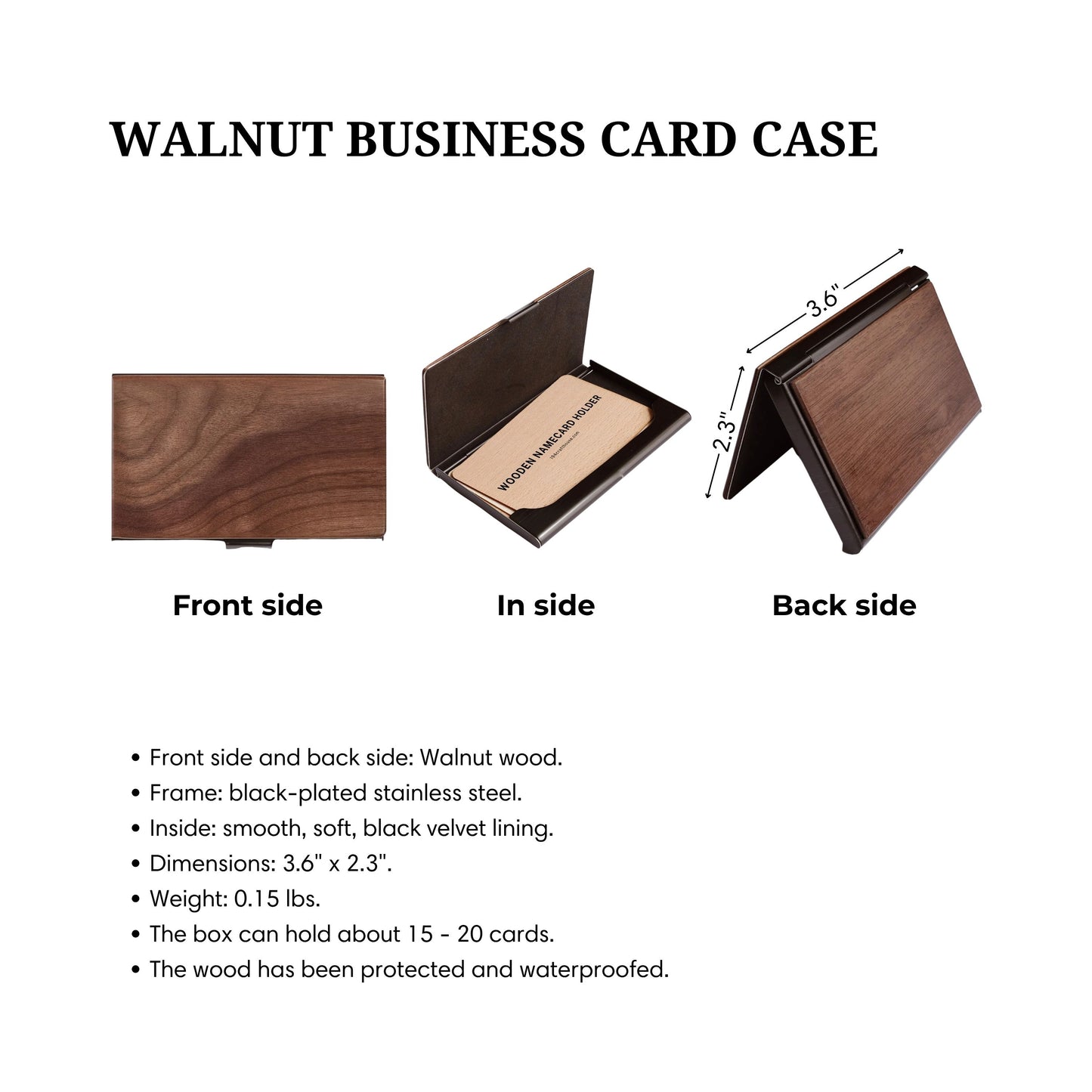 Custom Wooden Business Card Case & Holder: Personalized Office Gifts for Professional & Corporate Gifts