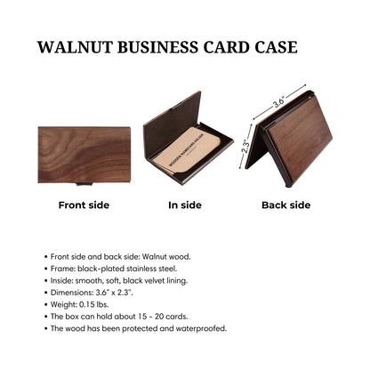 Custom Wooden Business Card Case & Holder: Personalized Office Gifts for Professional & Corporate Gifts