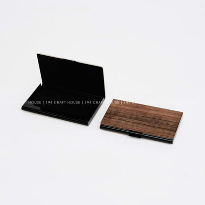 Custom Walnut Business Card Case & Holder: Personalized Office Gifts for Professional & Corporate Gifts