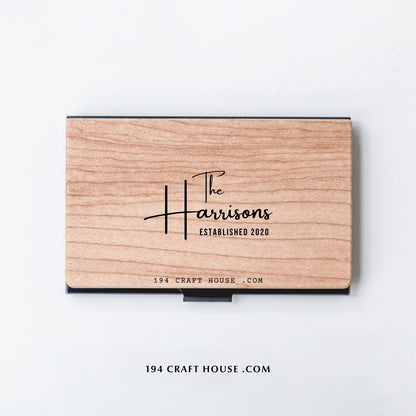 Customize Engraved Wooden Business Card Cases/Holders