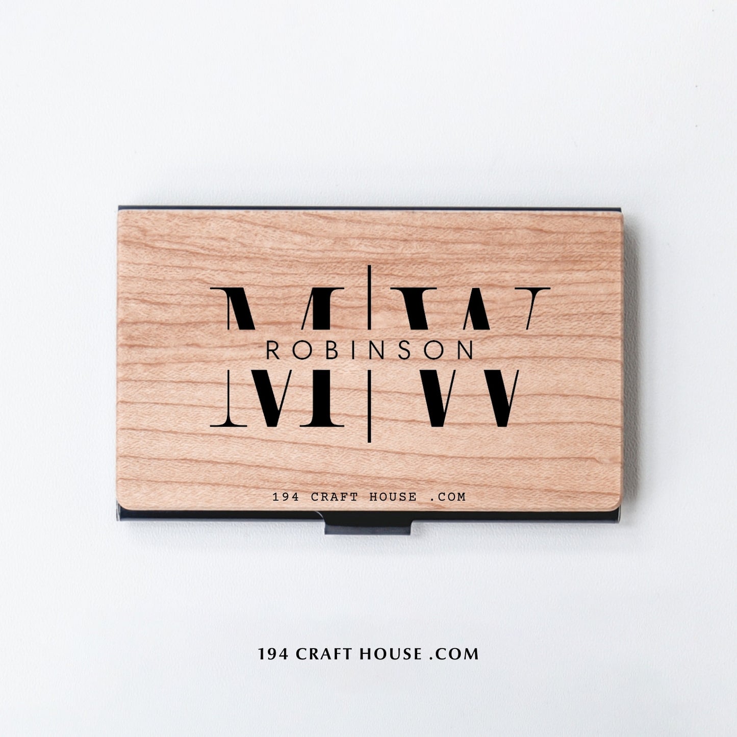 Customize Brand Name Wooden Business Card Holders