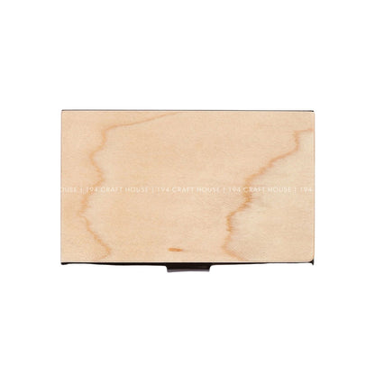 Custom Logo Maple Wooden Business Card Case Corporate Gift