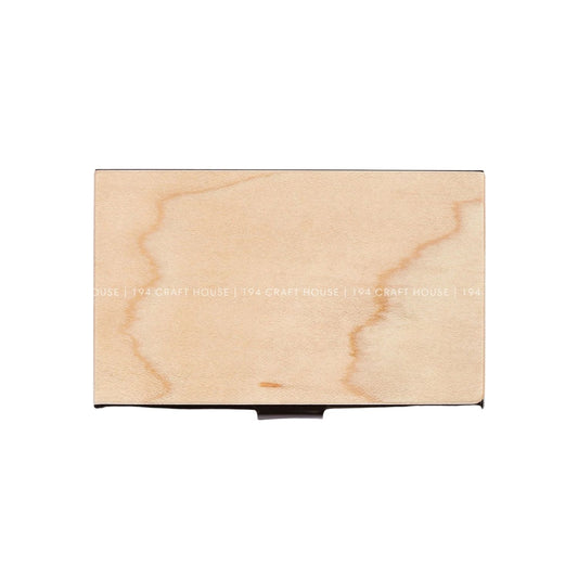 Custom Logo Maple Wooden Business Card Case Corporate Gift