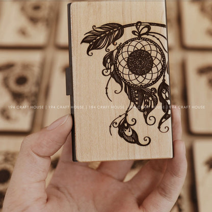 Customize Maple Wooden Business Card Case/Holder