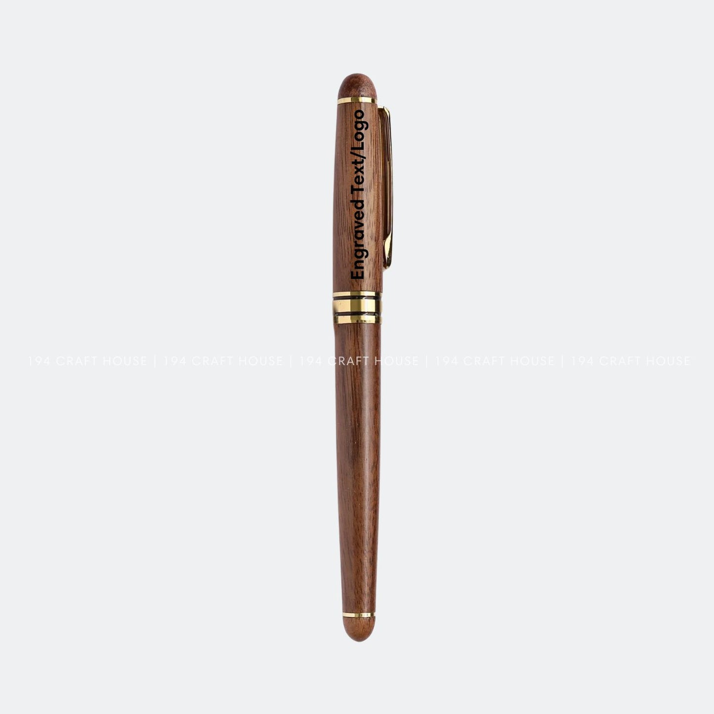 Custom Company Logo Wooden Fountain Pen Personalized Corporate Gift