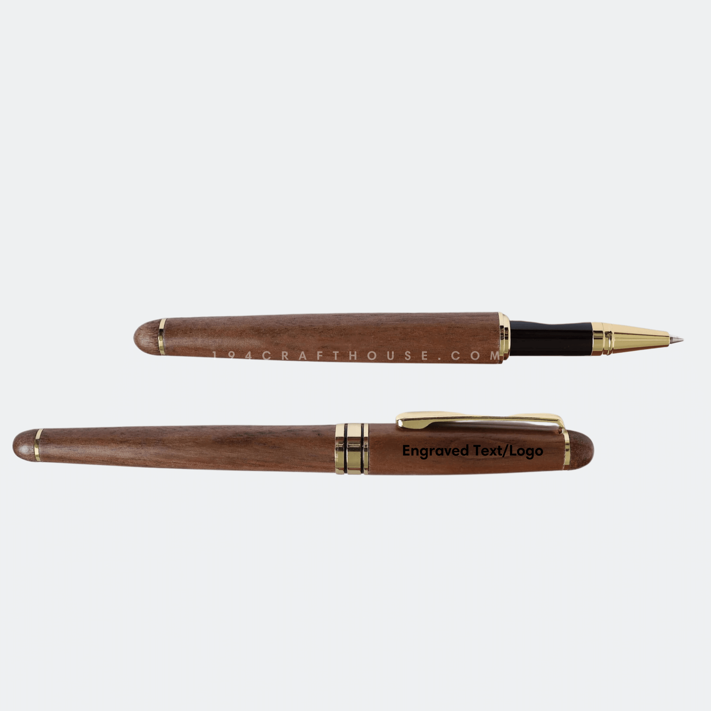 Custom Engraved Walnut Wooden Gel Pen Personalized Gift