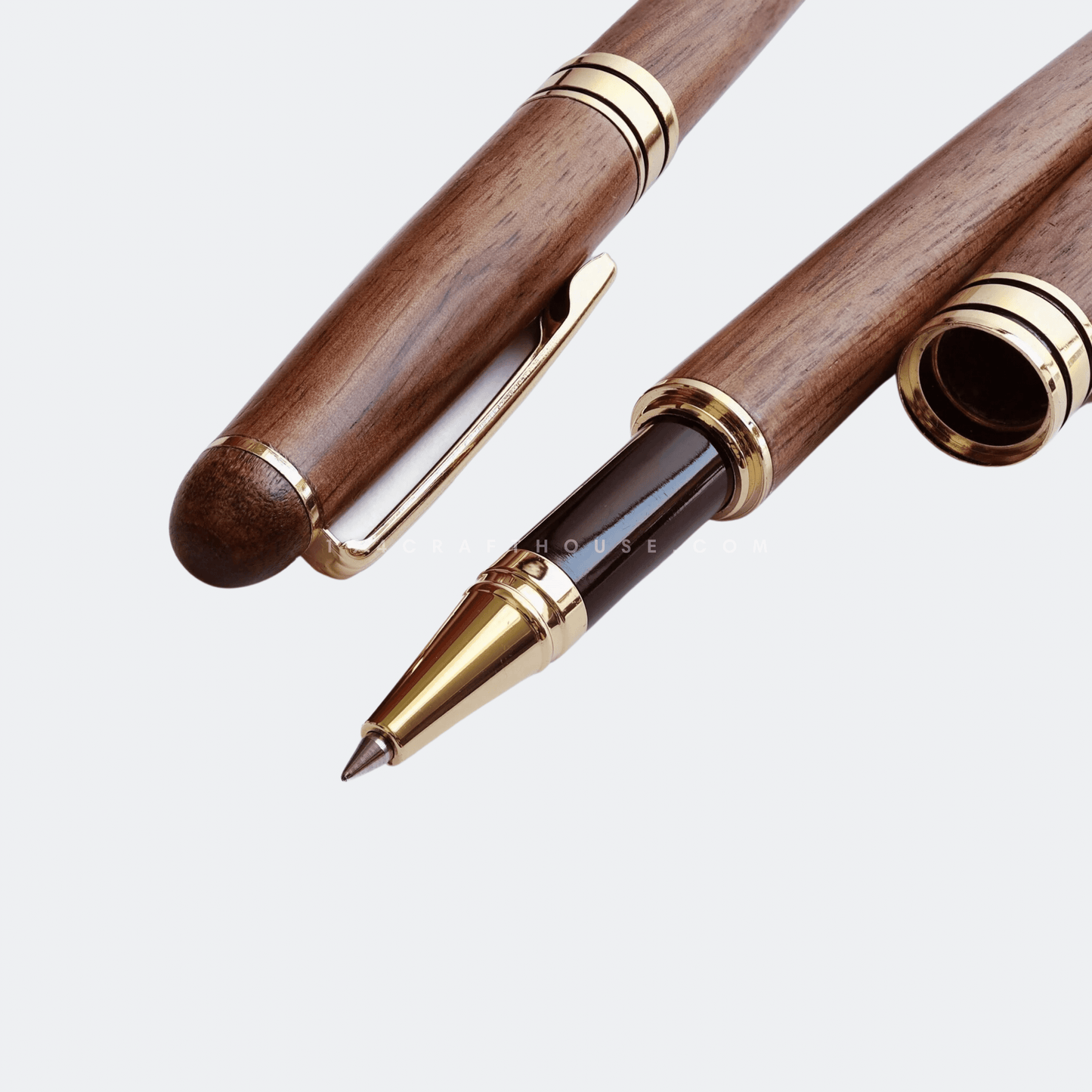 Custom Engraved Walnut Wooden Gel Pen Personalized Gift