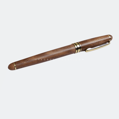 Engraved Walnut Fountain Pen Handmade Personalized Gift