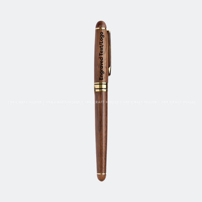 Custom Company Logo Wooden Gel Pen Personalized Corporate Gift