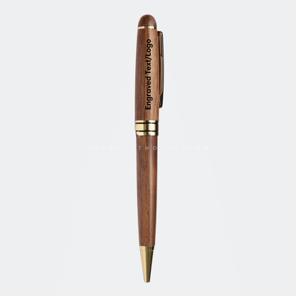 Personalized Walnut Wooden Ballpoint Pen Engraved Name Gift