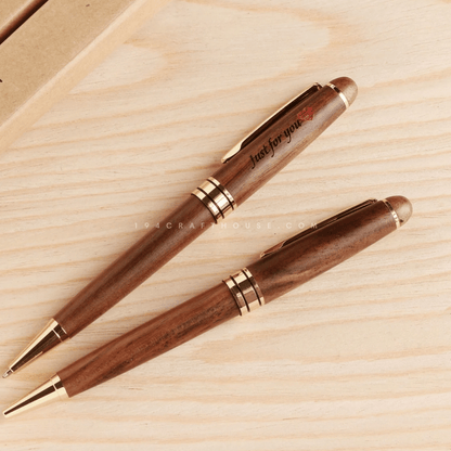 Personalized Walnut Wooden Ballpoint Pen Engraved Name Gift