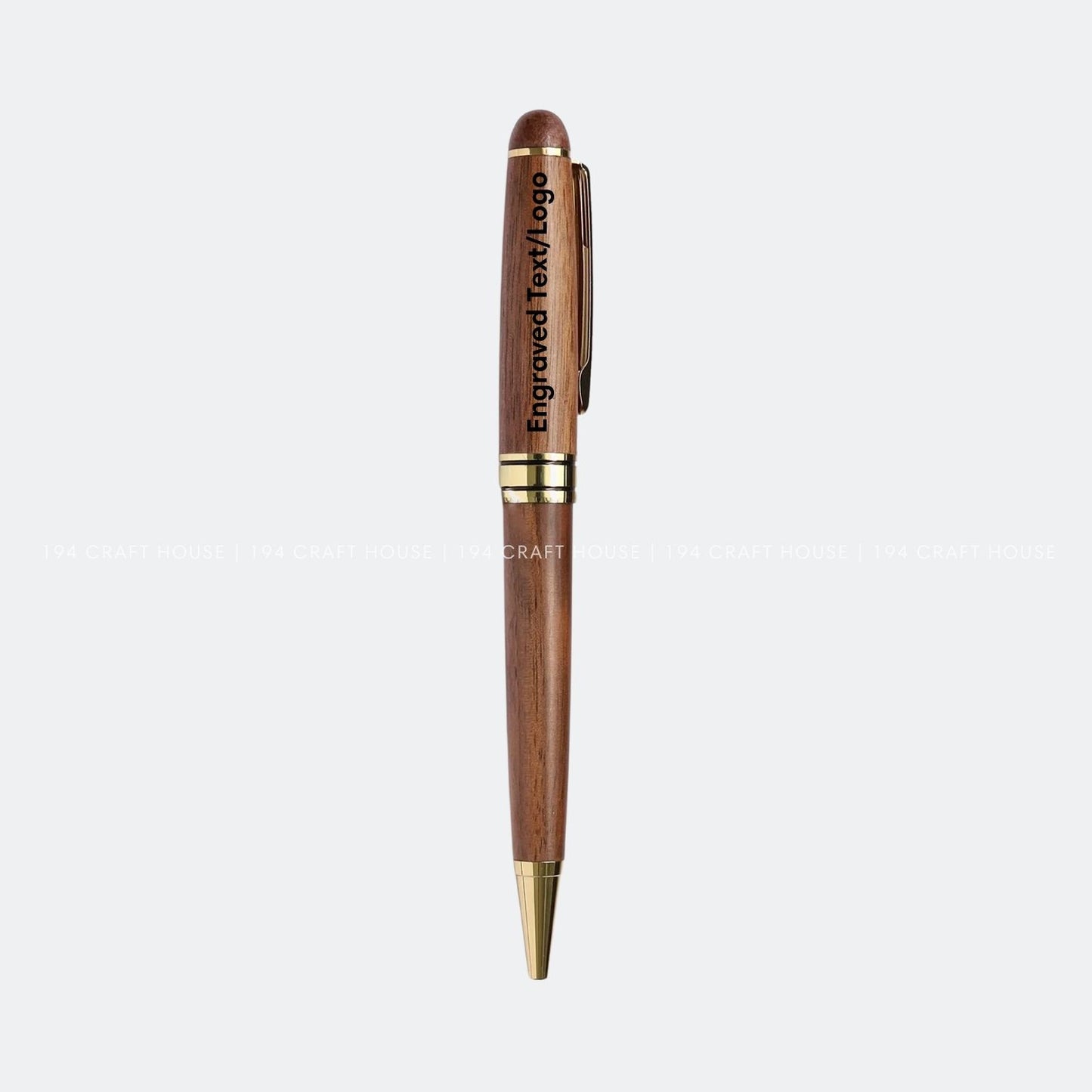 Custom Engraved Walnut Wooden Ballpoint Pen