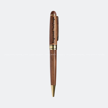 Custom Engraved Walnut Wooden Ballpoint Pen