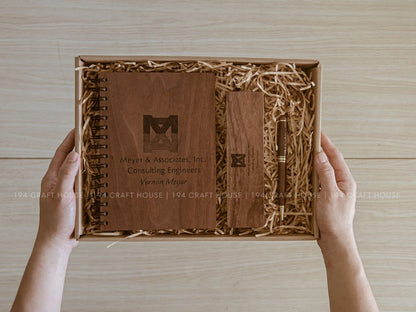 Personalized Notebook and Pen Set: Custom Engraved Name, Logo Gift for Professional, Graduation Gifts, Teach Gifts, or Corporate Gift for Employees Appreciation, Client Gifts