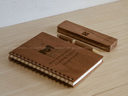 Personalized Notebook and Pen Set: Custom Engraved Name, Logo Gift for Professional, Graduation Gifts, Teach Gifts, or Corporate Gift for Employees Appreciation, Client Gifts