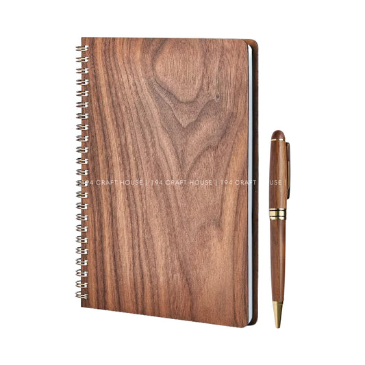 Custom Wooden Notebook and Pen Set: Personalized Office Gifts for Professional & Corporate Gifts