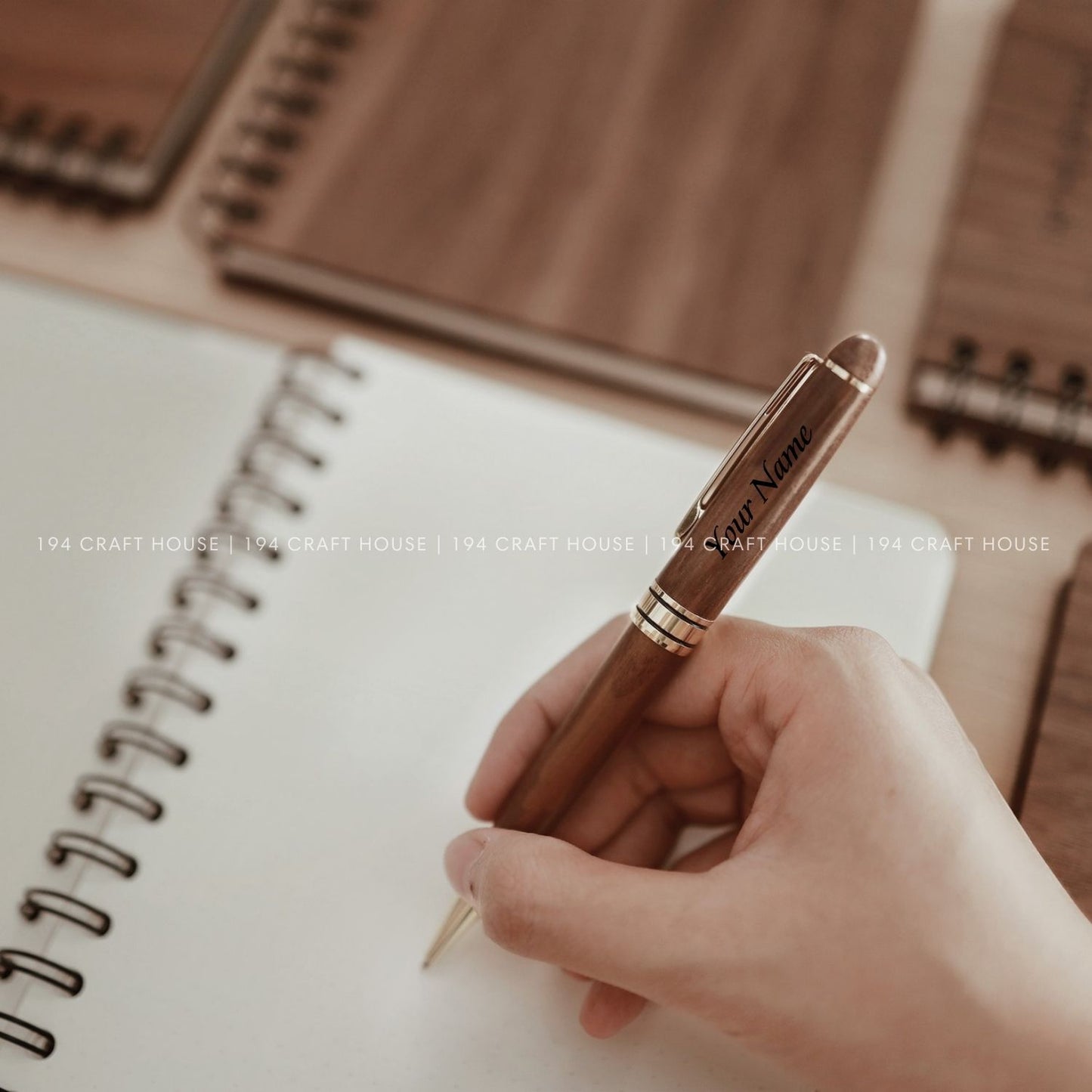 Walnut Wooden Ballpoint Pen Personalized Engraved