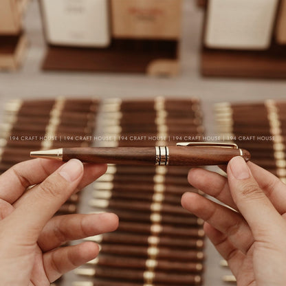 Laser Engraved Walnut Ballpoint Pen