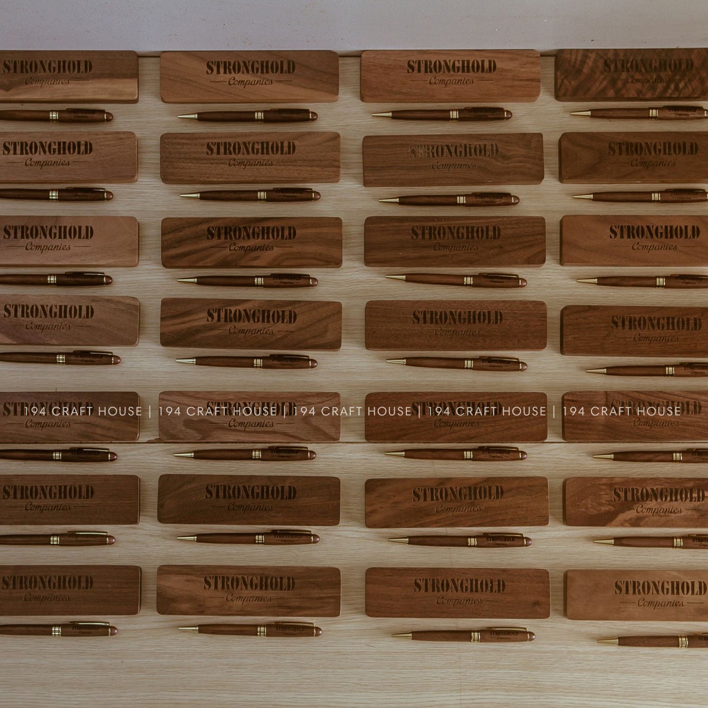 Personalized Wooden Notebook and Pen Set Custom Company Logo Engraved