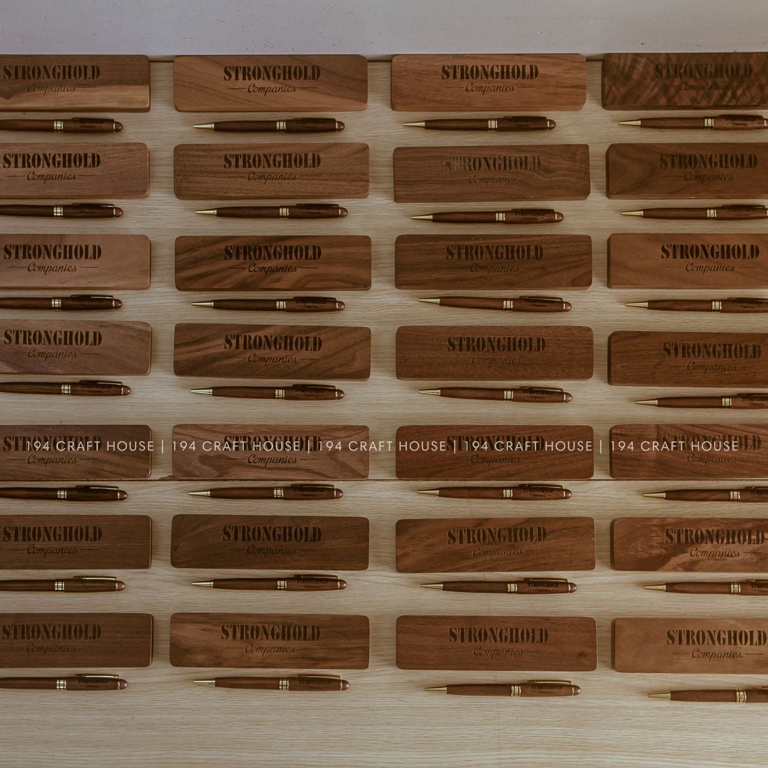 Personalized Wooden Notebook and Pen Set Custom Company Logo Engraved