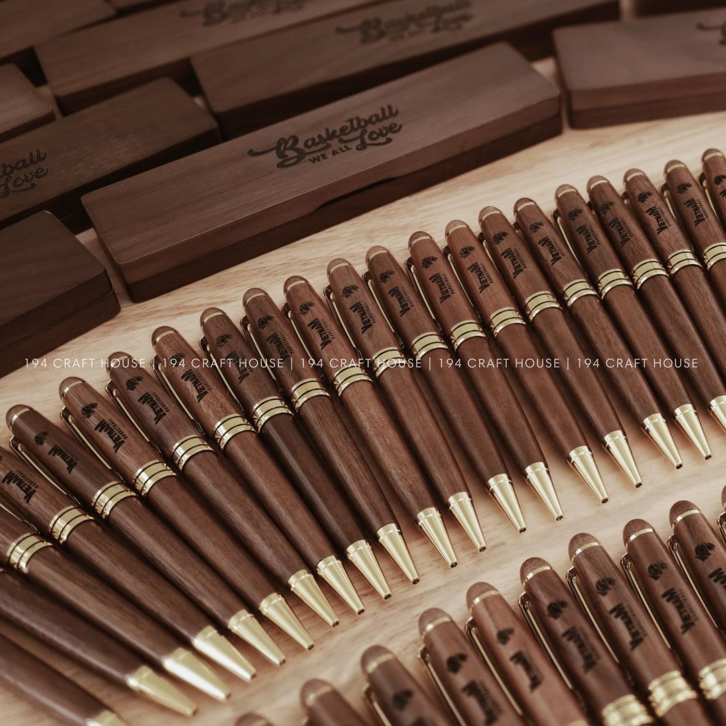 Walnut Ballpoint Pen Engraved Logo