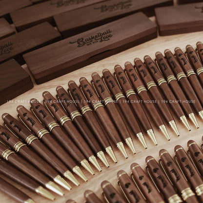 Walnut Ballpoint Pen Engraved Logo
