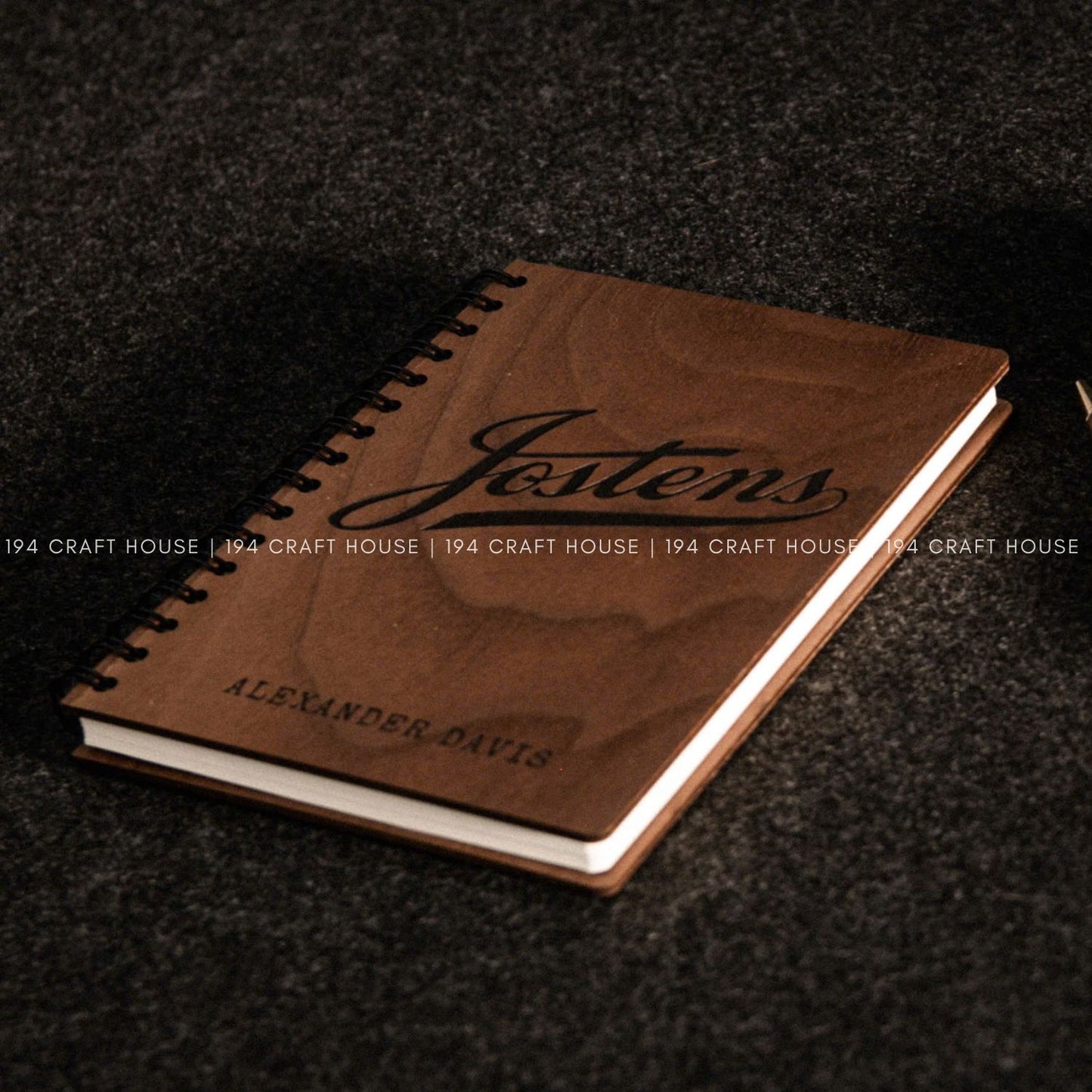 Custom Company Logo Engraved Wooden Notebook Personalized Corporate Gifts